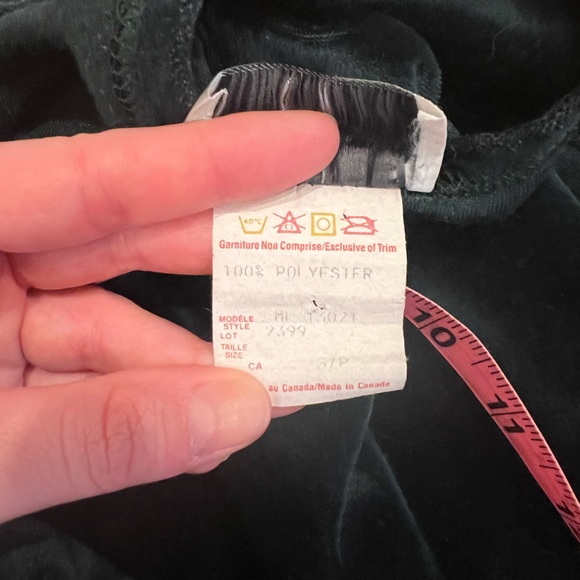 Vintage dark green velvet tshirt - Picture 6 of 6